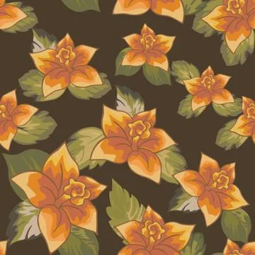 Seamless patterns with flowers vector Stock Illustration