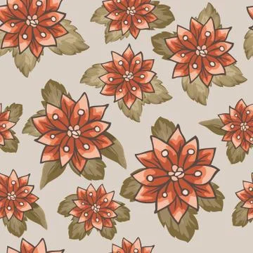 Seamless patterns with flowers vector Stock Illustration