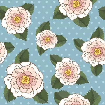 Seamless patterns with flowers vector Stock Illustration