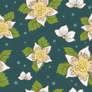 Seamless patterns with flowers vector Stock Illustration