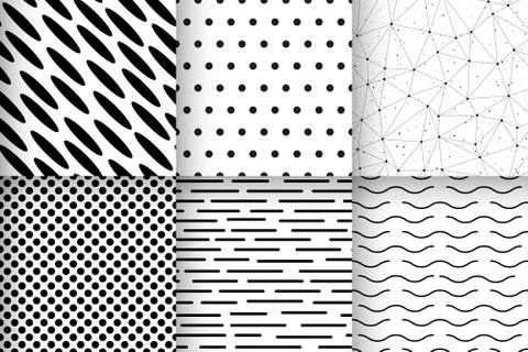 Seamless patterns geometric minimalist vector 스톡 일러스트