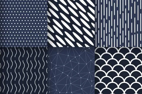 Seamless patterns geometric minimalist vector Illustrazione stock