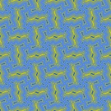 Seamless patterns in green and blue Stock Illustration