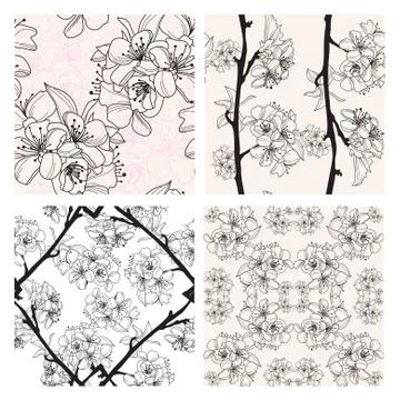Seamless patterns Illustrazione stock