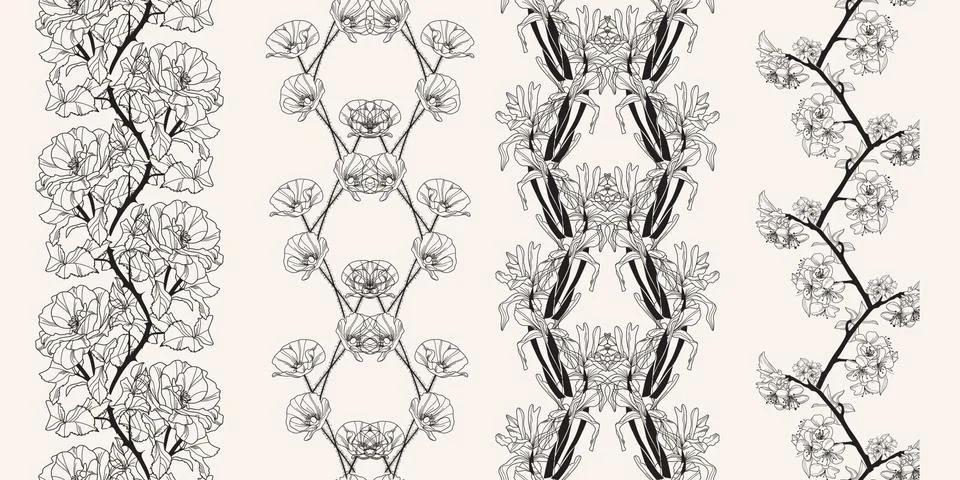 Seamless patterns Stock Illustration