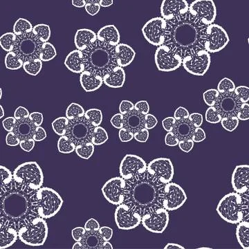 Seamless patterns on light violet background. Vintage decorative element like Illustrazione stock