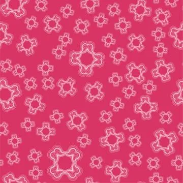 Seamless patterns on pink background. Vintage decorative elements Hand drawn  Illustrazione stock