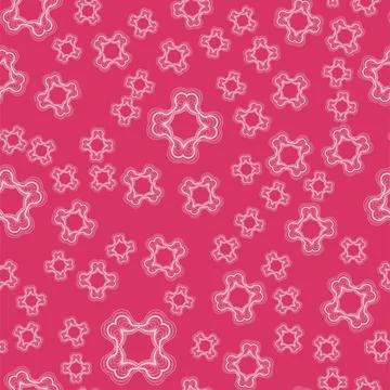 Seamless patterns on pink background. Vintage decorative elements Hand dra... Stock Photos