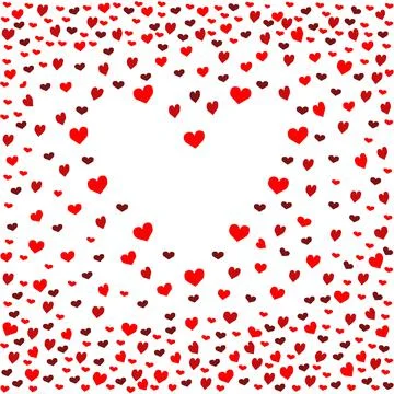 Seamless patterns with red hearts. Seamless background with hearts. Valentine's Stock Illustration
