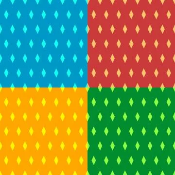 Seamless patterns with rhombus shapes. Vector illustration. 库存插图