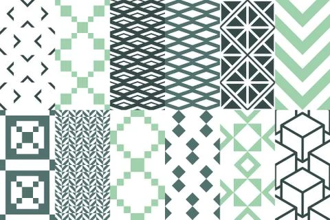Seamless patterns set Stock Illustration
