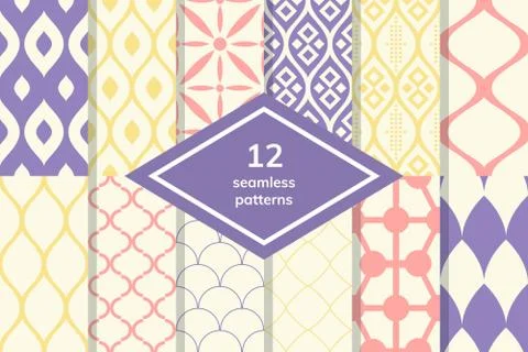 Seamless patterns set Stock Illustration
