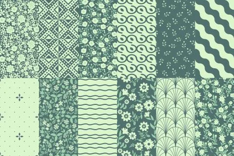Seamless patterns set Stock Illustration