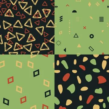 Seamless patterns set Stock Illustration