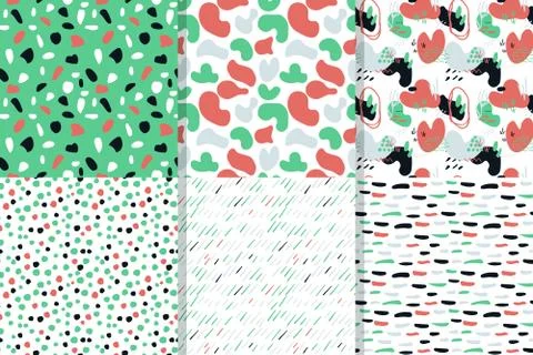Seamless patterns set Stock Illustration