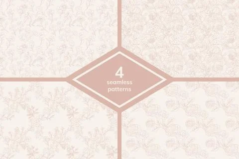 Seamless patterns set Stock Illustration