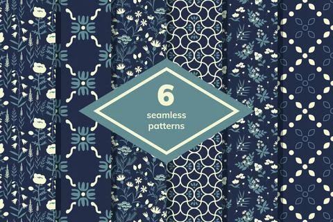 Seamless patterns set Stock Illustration