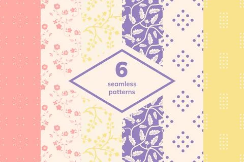 Seamless patterns set Stock Illustration