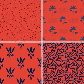 Seamless patterns set Stock Illustration