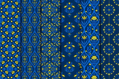 Seamless patterns set Stock Illustration