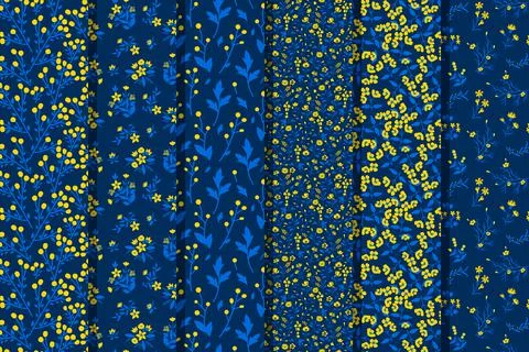 Seamless patterns set Stock Illustration