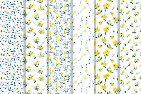 Seamless patterns set Stock Illustration