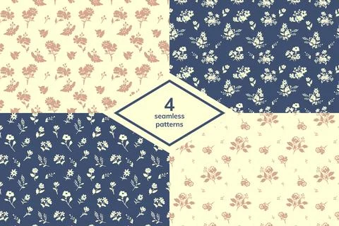 Seamless patterns set Stock Illustration