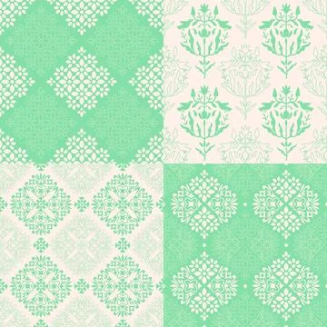 Seamless patterns set Stock Illustration