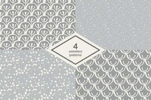 Seamless patterns set Stock Illustration