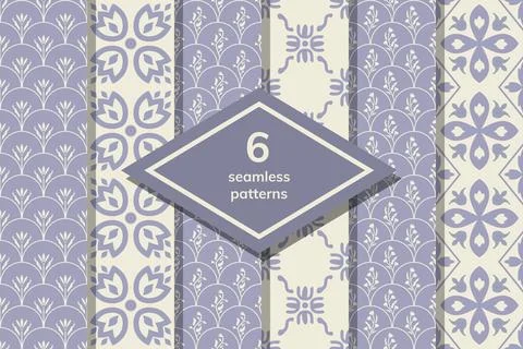 Seamless patterns set Illustrazione stock