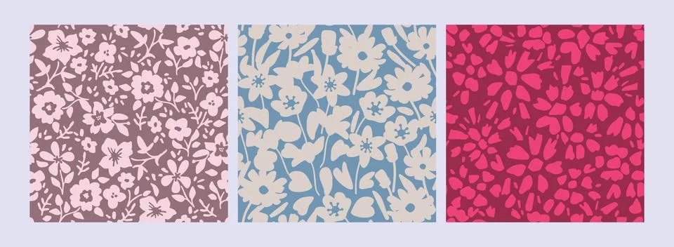 Seamless patterns set Stock Illustration