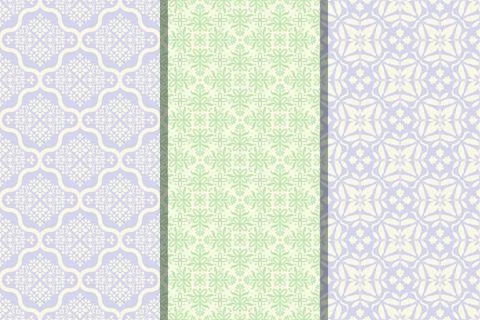 Seamless patterns set Stock Illustration