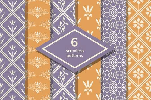 Seamless patterns set Stock Illustration