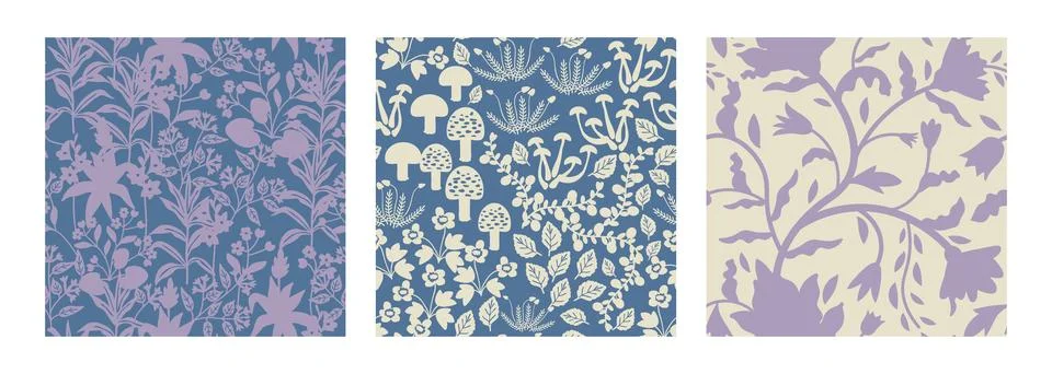 Seamless patterns set Stock Illustration