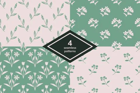 Seamless patterns set Stock Illustration
