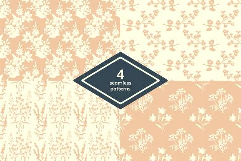 Seamless patterns set Stock Illustration