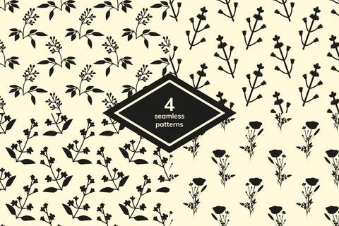 Seamless patterns set Stock Illustration