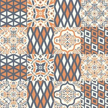 Seamless patterns set Stock Illustration