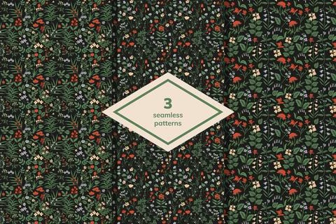 Seamless patterns set Stock Illustration