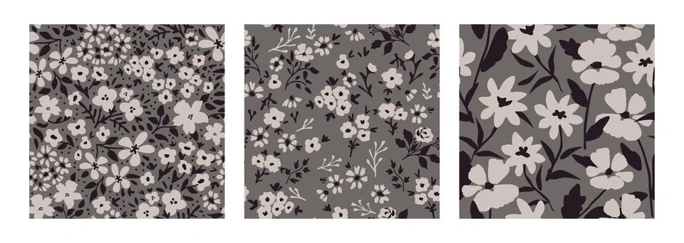 Seamless patterns set Stock Illustration