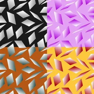 Seamless patterns stylized under glass Illustrazione stock