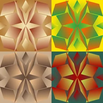 Seamless patterns stylized under glass Illustrazione stock