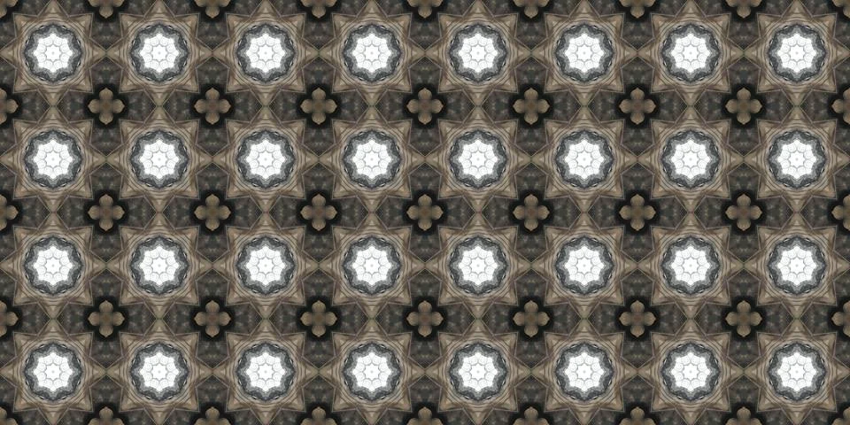 Seamless patterns. Texture of a geometric repeating pattern. Kaleidoscopic .. 스톡 일러스트