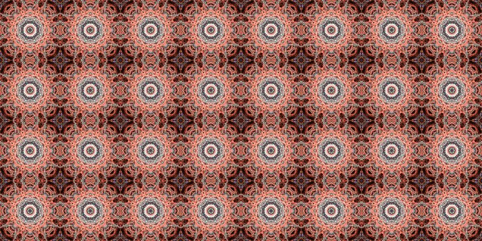 Seamless patterns. Texture of a geometric repeating pattern. Kaleidoscopic .. Stock Illustration
