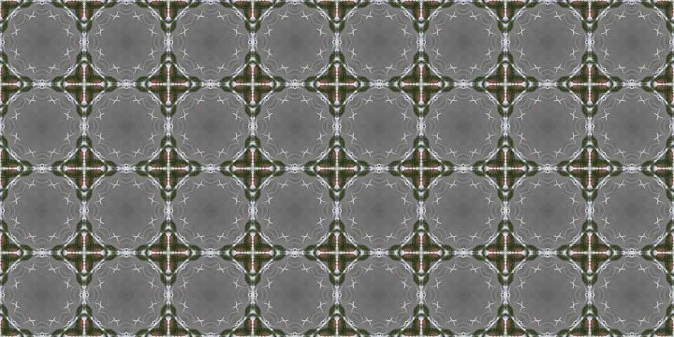 Seamless patterns. Texture of a geometric repeating pattern. Kaleidoscopic .. Stock Illustration