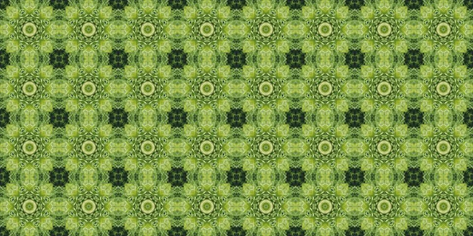 Seamless patterns. Texture of a geometric repeating pattern. Kaleidoscopic .. Stock Illustration