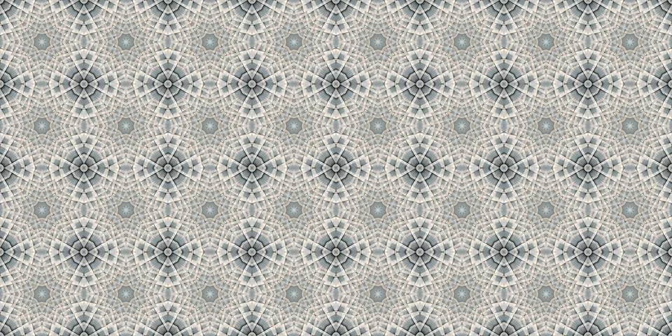 Seamless patterns. Texture of a geometric repeating pattern. Kaleidoscopic .. Stock Illustration