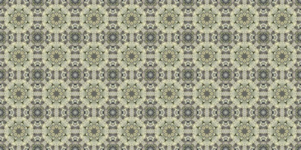 Seamless patterns. Texture of a geometric repeating pattern. Kaleidoscopic .. Stock Illustration