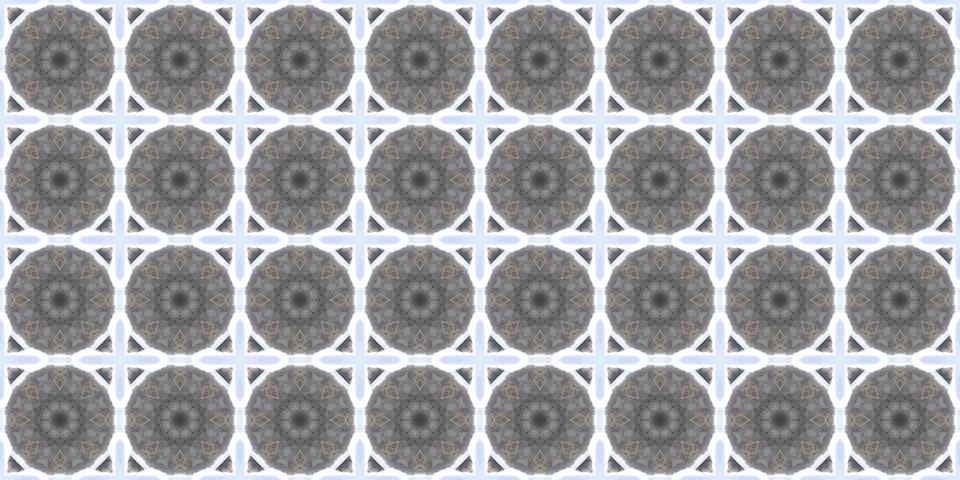 Seamless patterns. Texture of a geometric repeating pattern. Kaleidoscopic .. Stock Illustration