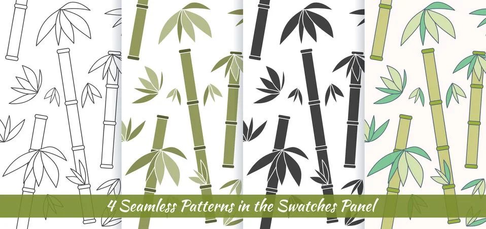 Seamless patterns with Thai massage, spa elements Stock Illustration